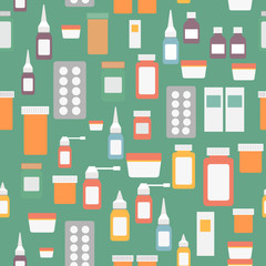 Flat style medical pharmaceutical bottles glasses containers