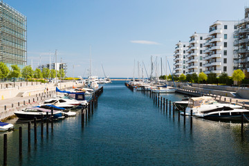 Marina and office buildings