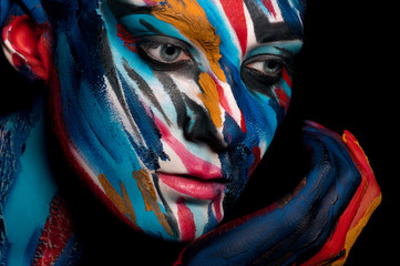 Colorful portrait of a girl.