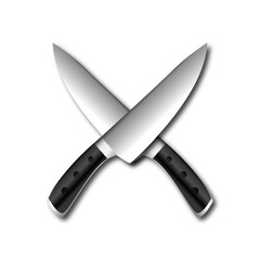 Illustration of two kitchen knifes