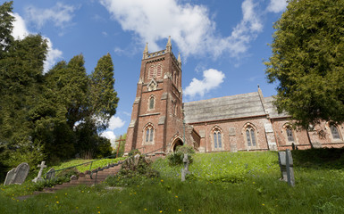 Fototapeta na wymiar A typical english country church in the Torbay area of Devon.