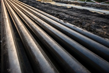 Pipes at construction site