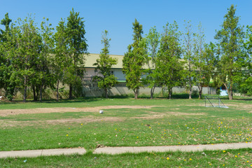 empty football field