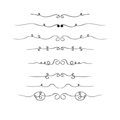 Hand drawn pen and ink style illustration of different borders