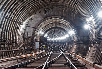 Fototapeta na wymiar Kiev, Subway tunnel