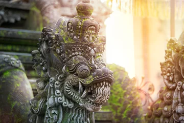 Foto auf Acrylglas Bali Balinesische Steinskulpturenkunst und -kultur