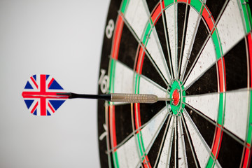 darts arrows in the target center