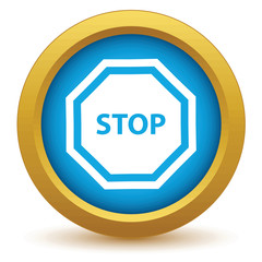 Gold stop icon