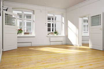 Traditional empty interior of an apartment or home