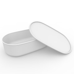 White empty jar with a lid