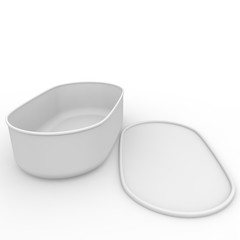 White empty jar with a lid