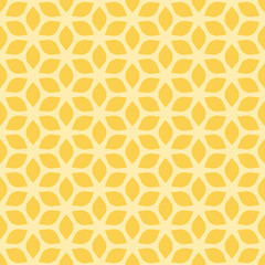 Decorative Seamless Floral Geometric Yellow Background