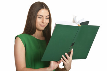 Fototapeta premium woman in green dress 
