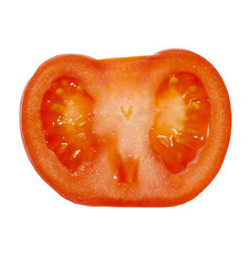 Slice tomatoes in macro scale