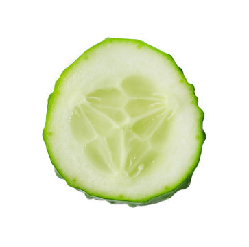 Slice cucumber in the macro scale