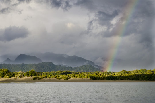 Palena river and rainbow