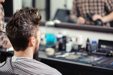 Client at barber shop