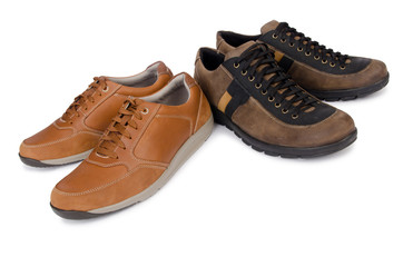 Male shoes isolated on white background