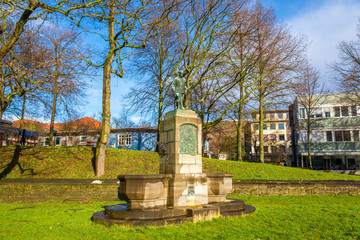 Statue in a garden in Gottingen - Germany, Lower Saxony