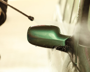 Car washing on open air