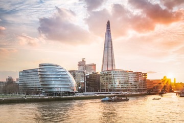 Obraz premium London City Hall with sunset