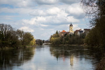 Fototapeta na wymiar Neuburg on River Danube in Bavaria