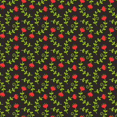 Floral seamless pattern. Vector background.