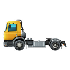 Truck isolated vector illustration side view