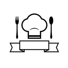 Chef hat with badge