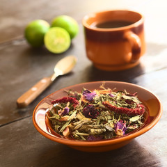 Horchata traditional Ecuadorian tea made of 28 different herbs
