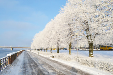 The embankment in Riga.