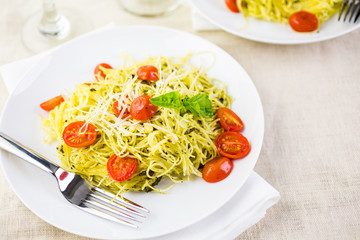 Pasta with pesto