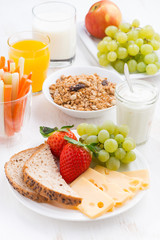 healthy and nutritious breakfast with fresh fruits and vegetable