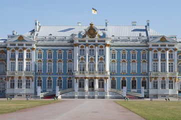 Фрагмент фасада Екатерининского дворца. Царское Село