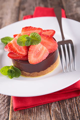 strawberry and chocolate cake