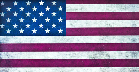 Naklejka premium American flag dirty wall isolate on white background
