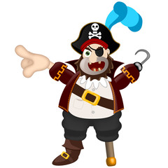 evil pirate funny cartoon illustration comic