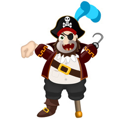 evil pirate funny cartoon illustration comic