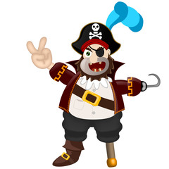 evil pirate funny cartoon illustration comic
