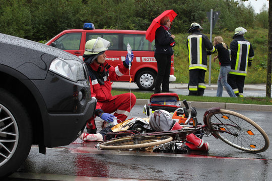 Radfahrer-Unfall