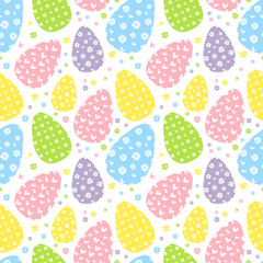 Seamless Easter pattern. Pastel colors. Simple pattern. For