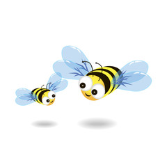 Bee on white background - 81474875