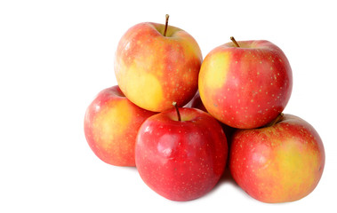 apples on a white background