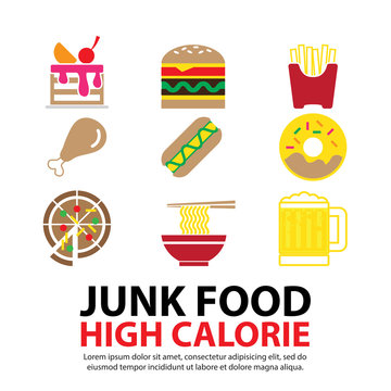 junk Food vector set