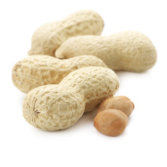 Peanuts on white
