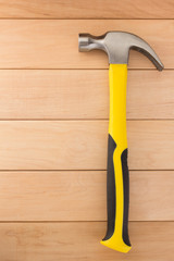 hammer tool on wood