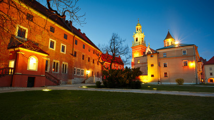Naklejka premium Buildings in Wawel castle complex in Krakow, Poland.