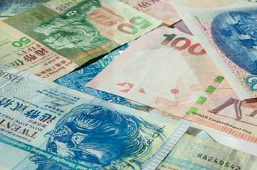 Background from Hong Kong dollars