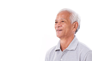 portrait of laughing senior man