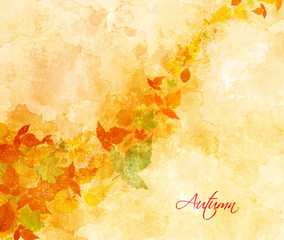 watercolor autumn background